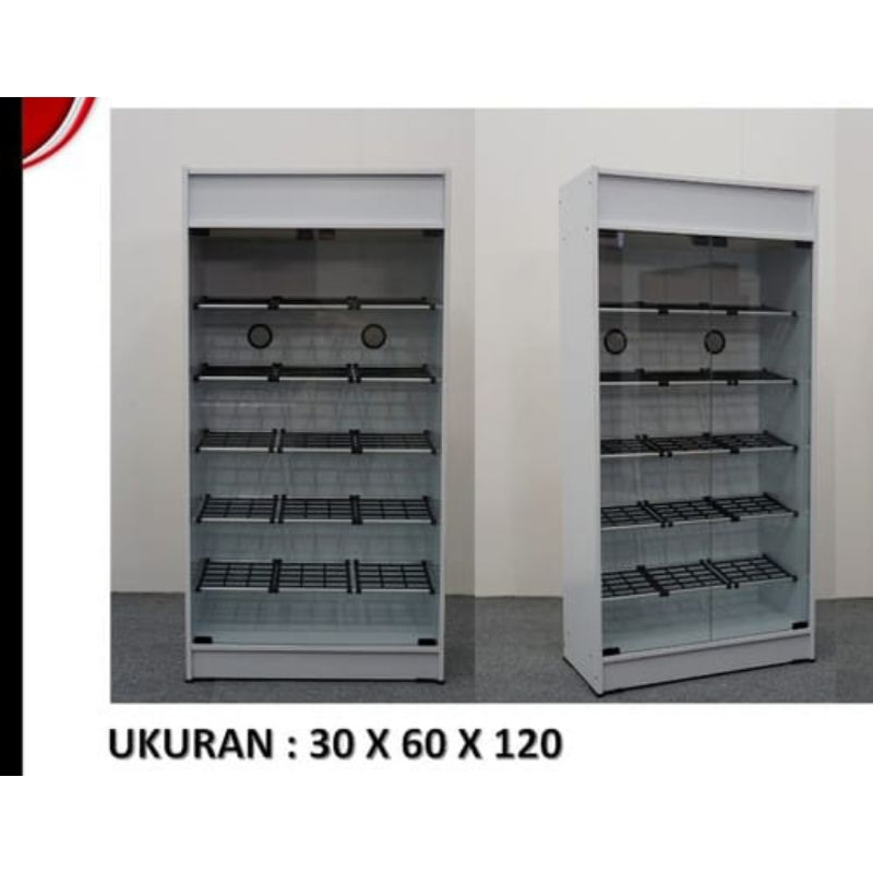 RAK SEPATU PUTIH/ RAK SEPATU KACA PUTIH /  RAK SEPATU MINIMALIS