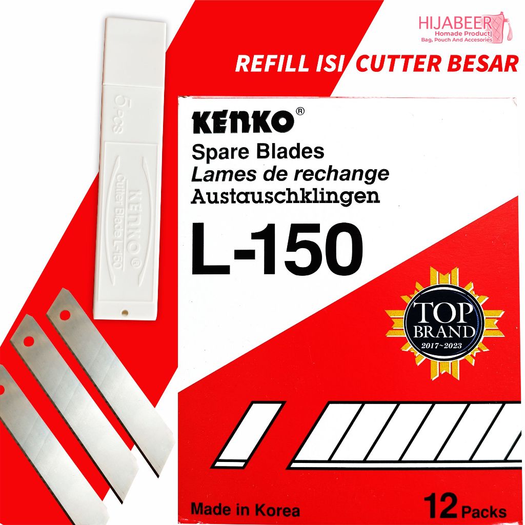 

Refill Isi Cutter Besar 1 Packs isi 5 Pcs / Pisau Refill L-150 / Refill Cutter Blade