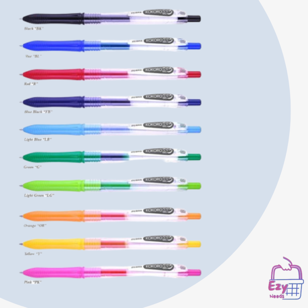 

Bolpen gel KOKORO ZEBRA Color 0.5mm Bolpen gel color