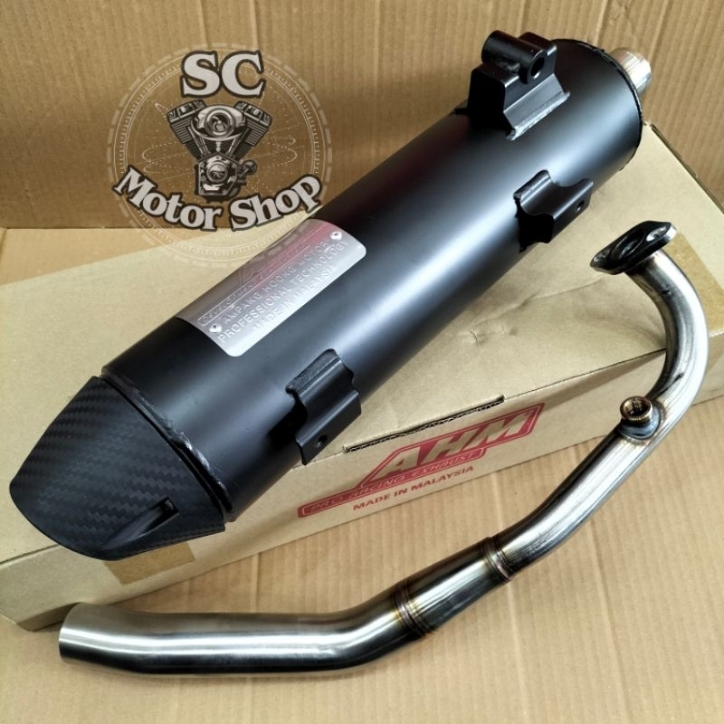 Knalpot AHM standar racing ujung motif carbon pcx 160 - adv 160 - vario 160