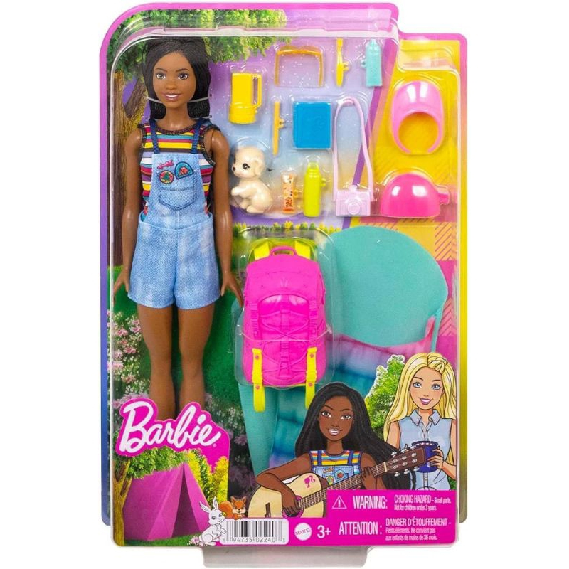 Barbie Camping Black Hair Doll
