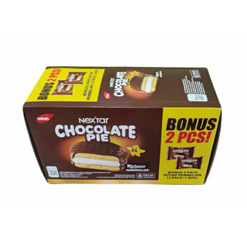 

Nextar chocolate pie marshmallow cake isi 12+2 bungkus @28g