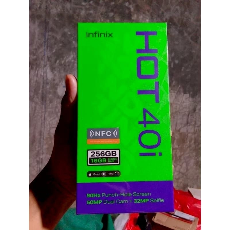 NEW/BARU INFINIX HOT 40I RAM 16 (8+8) ROM 256 8/256 GB ORIGINAL GARANSI RESMI 2 TAHUN 3/64 4/64 6/12