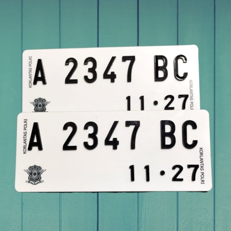 (Aksesoris) PLAT MOTOR VARIASI AKRILIK TIMBUL