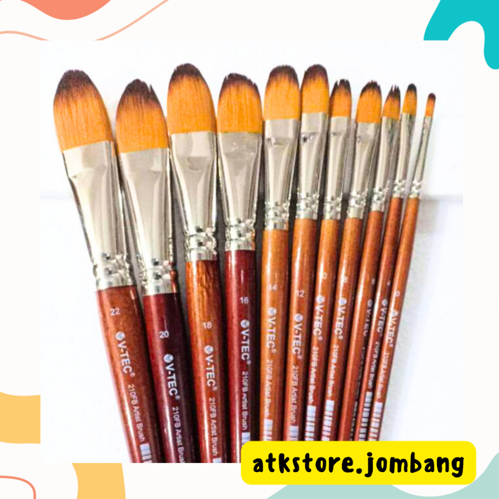

V tec filbert brush kuas lukis 210FB - ATJ