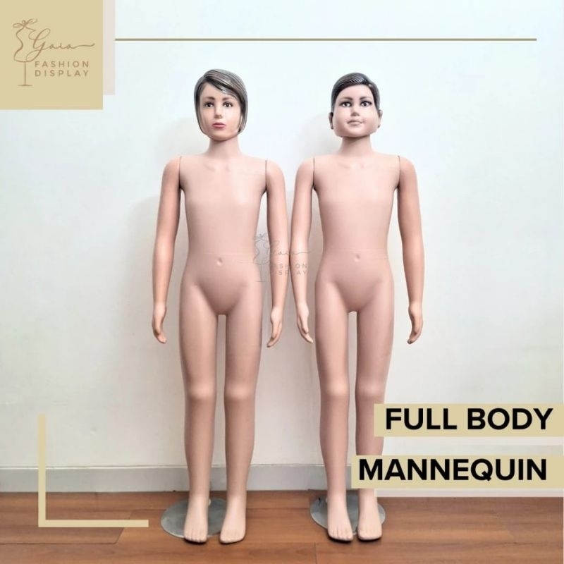 Patung Manekin Anak 11 Tahun Manekin Plastik Anak Cewe Dan Cowo Fullbody Plastik Anak Rambut +Sok