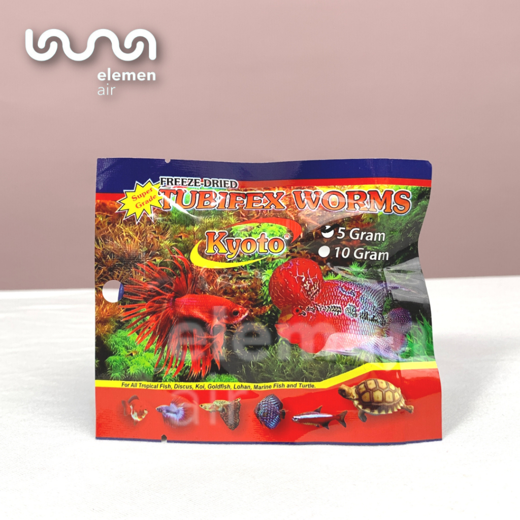 TUBIFEX WORM CACING KERING Cacing Sutra Beku Kering Makanan Ikan