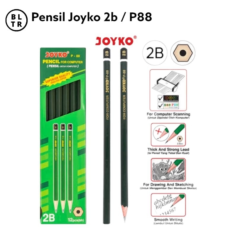 

PAK// PENSIL JOYKO 2B HITAM / P88 //Pensil 2b /Pensil Anak //NEW ORIGINAL