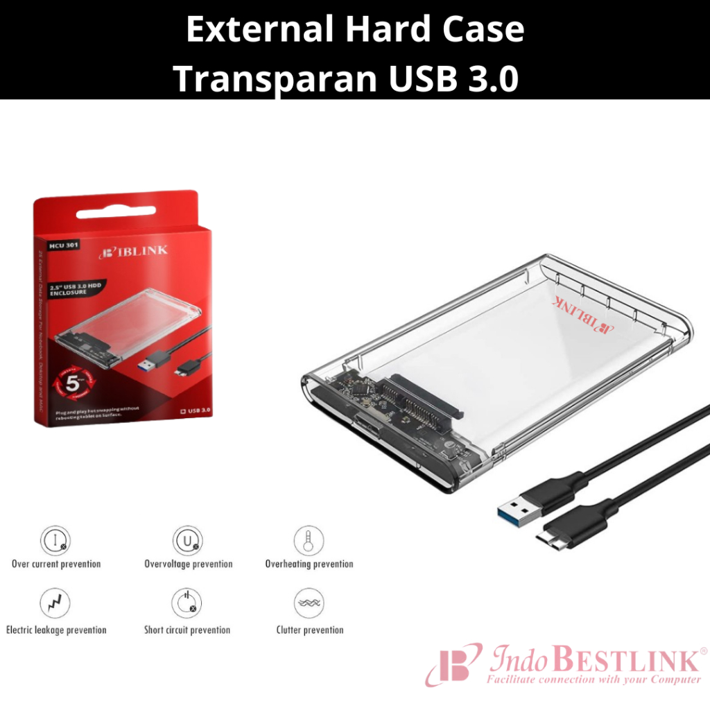 Casing Hardisk External HDD SSD External Case 2.5" USB 3.0 BOX HIJAU