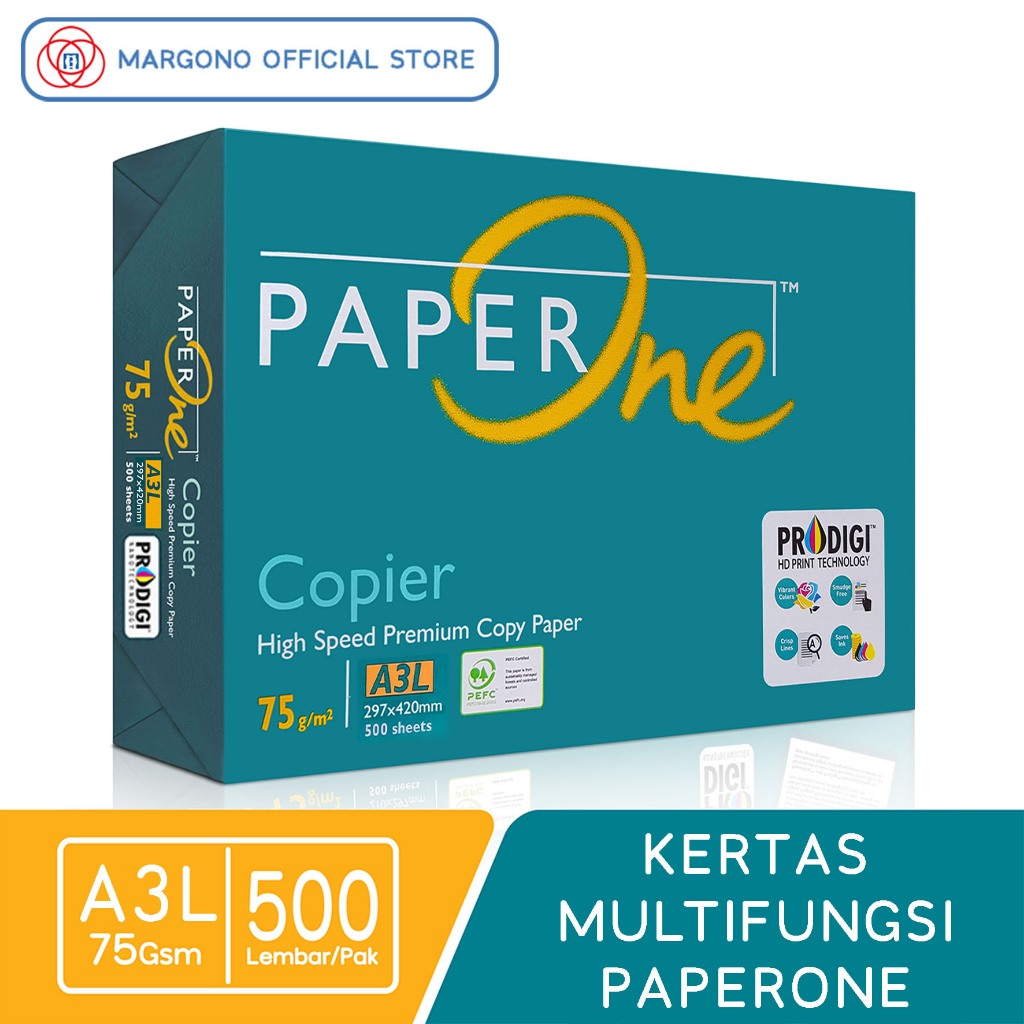 

PaperOne Copier Kertas HVS A3 75 GSM - 500 Lembar