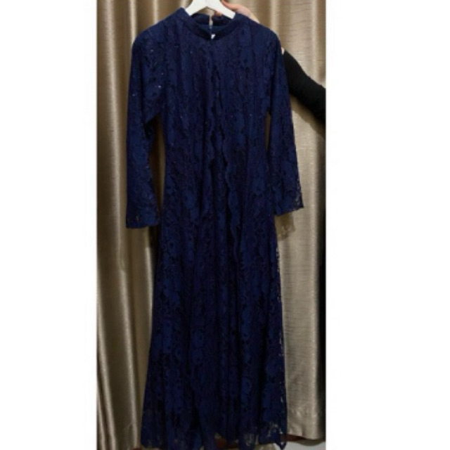 GAMIS BRUKAT NAVY BELAH TENGAH