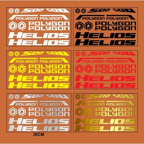 Cutting Sticker Sepeda Polygon Helios Stiker MTB 1set
