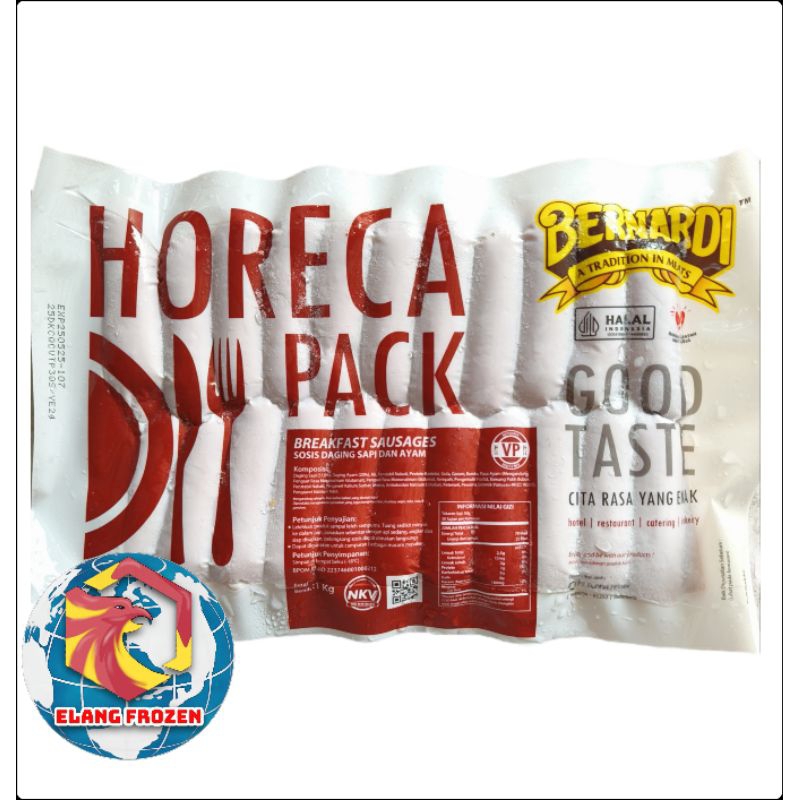 

Sosis Horeca Bernardi Beef Breakfast Sausages 1kg