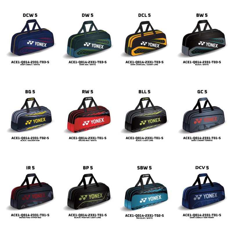 Tas Badminton Bag Yonex ACE 1 - ACE1-Q014-2331-T03-S Charcoal Sunny Lime - MODEL KOTAK