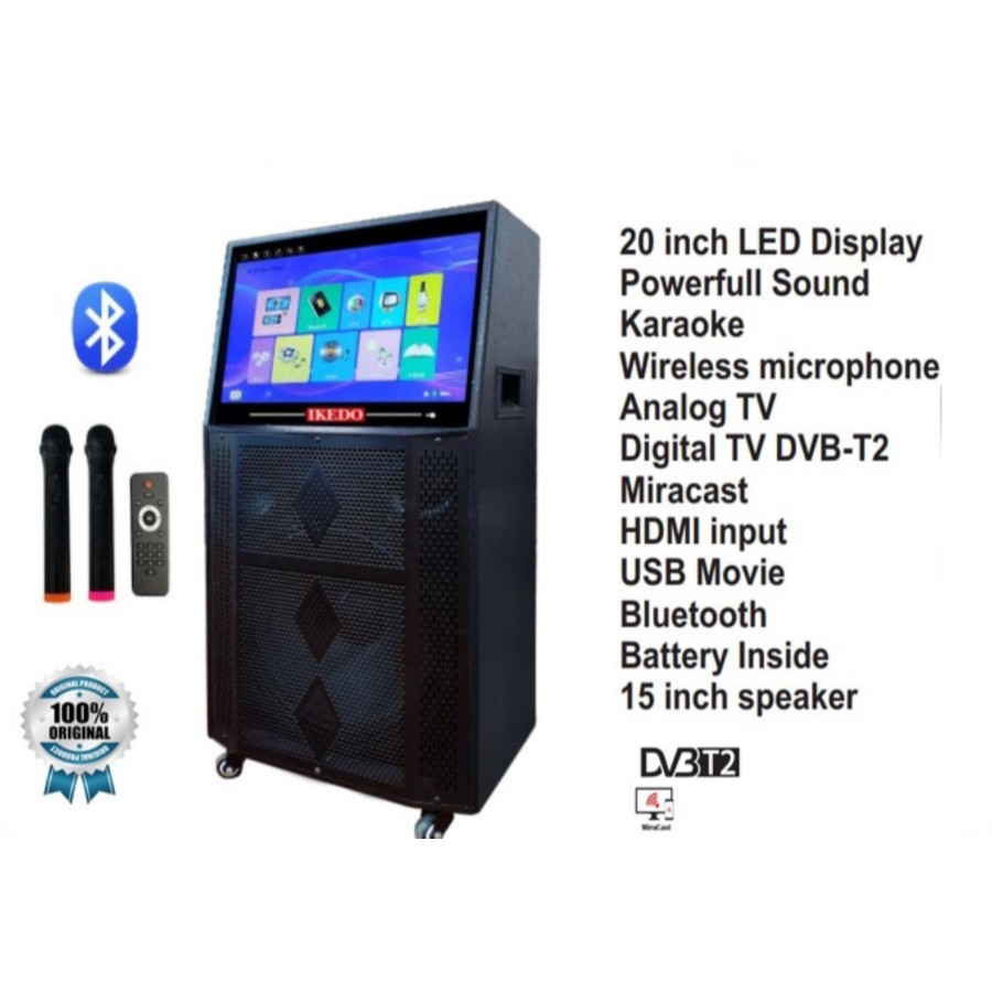 SPEAKER IKEDO JC-W13B-15 20 INCH LED TV Video Karaoke Player