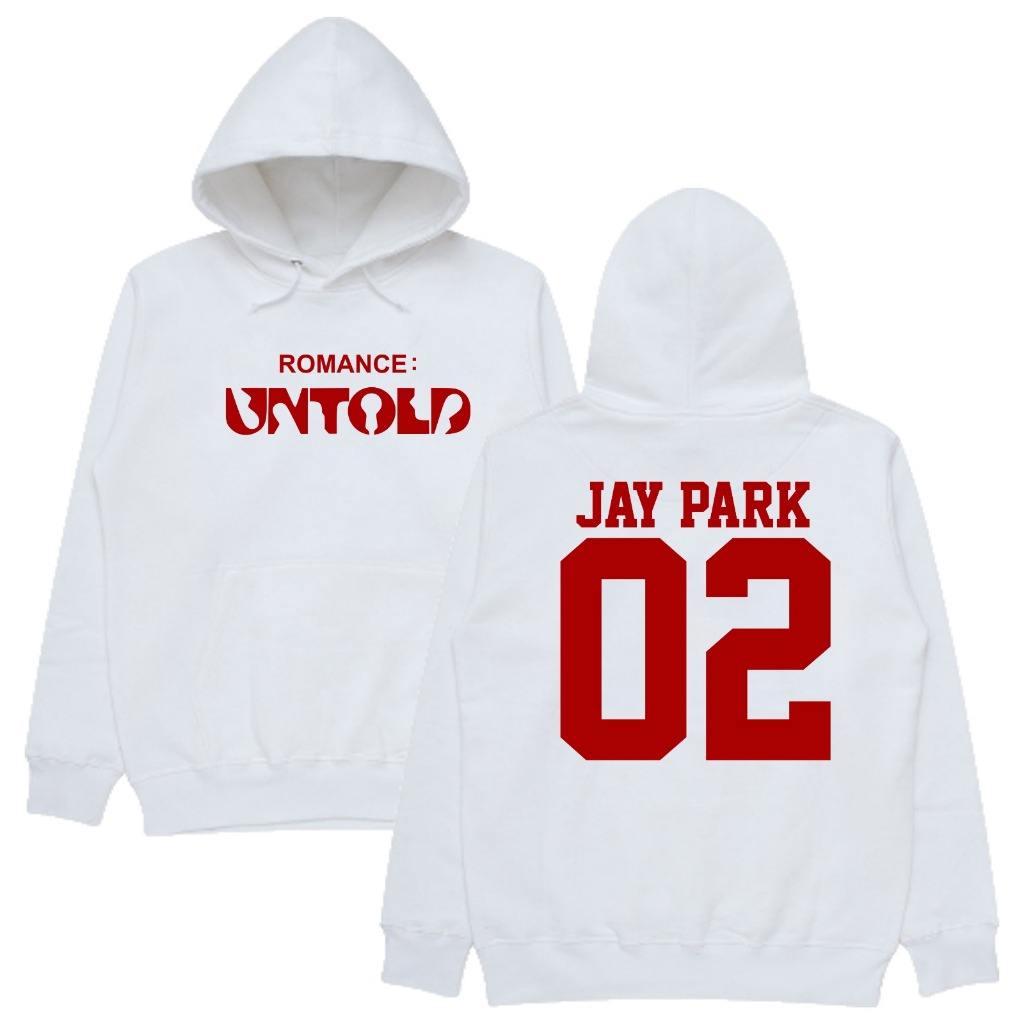 Jaket Hoodie Jumper engene romance untold request nama dan member versi putih free foto