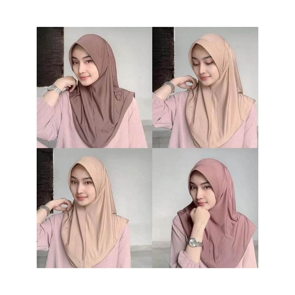 JILBAB INSTAN HAMIDAH SIZE M / JILBAB JERSEY HAMIDAH / JILBAB SIZE M PANJANG BIASA