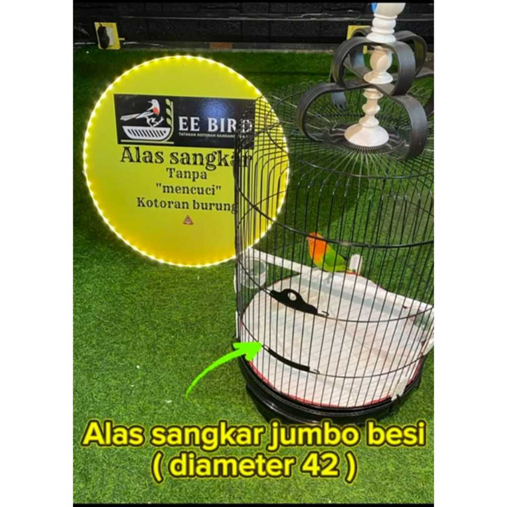 Alas sangkar kandang burung bulat besi  jumbo diameter 42 cm ( perbox )murai,kacer,kenari,love bird