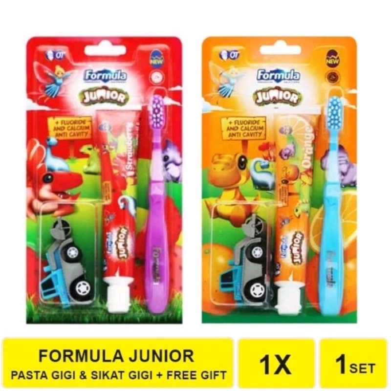 Pasta Gigi + Sikat Gigi Anak Formula Gratis Mainan Lucu