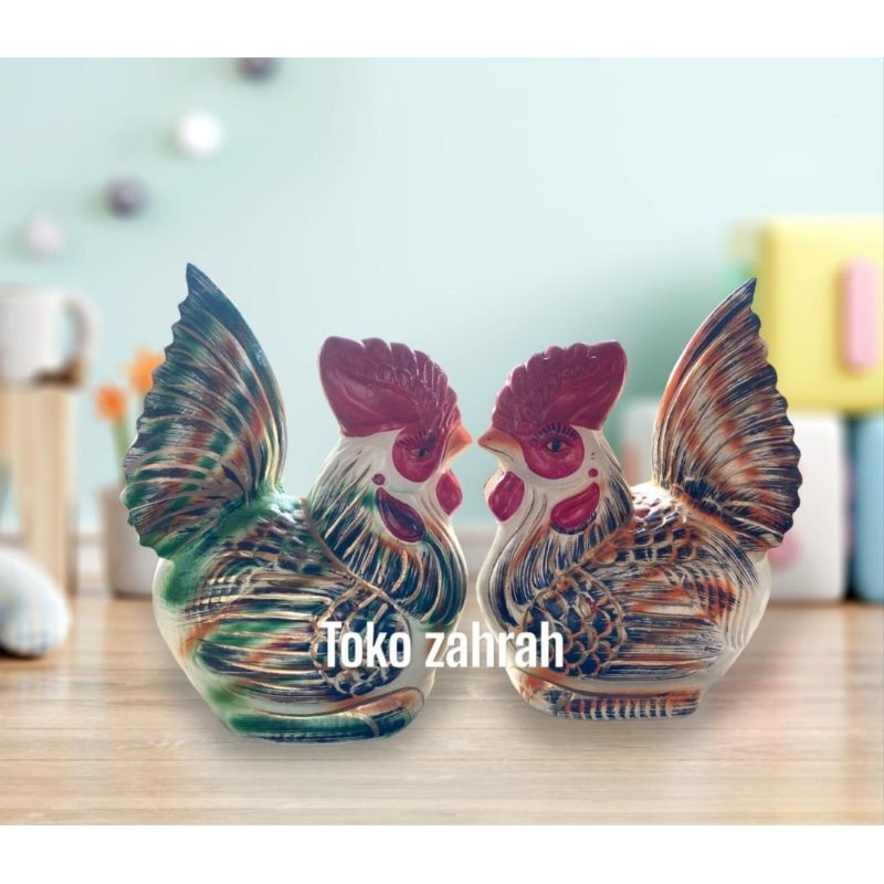 Celengan Ayam Tanah liat SUPER JUMBO +sudah  pakai Peti