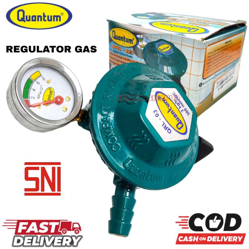 Regulator Gas Auto Quantum QRL-03 Regulator Tekanan Rendah murah berkualitas original QRL- 03 +Meter