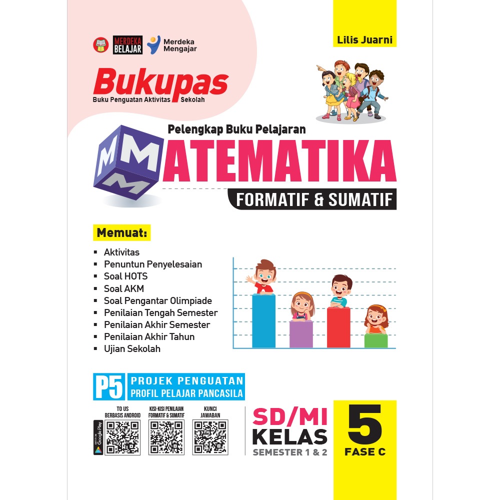BUKUPAS MATEMATIKA UNTUK SD/MI KELAS 5 FASE C, KURIKULUM MERDEKA PENERBIT YRAMA WIDYA