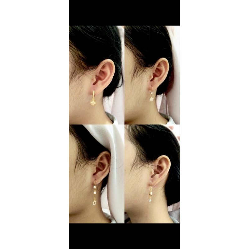 anting dewasa gold perak 925
