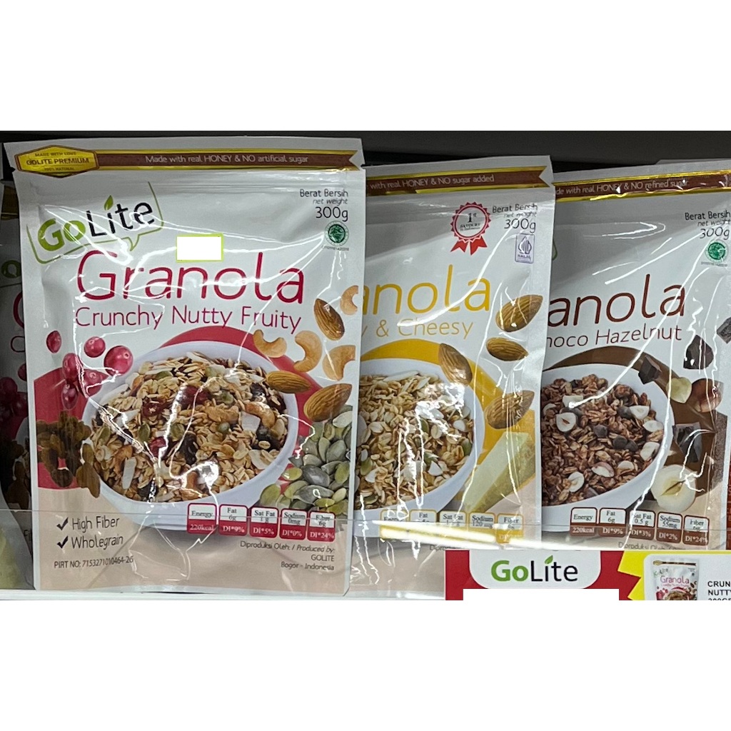 

GOLITE Granola GO LITE Sereal Granola Fruity / Choco Hazel / Cheese 300g