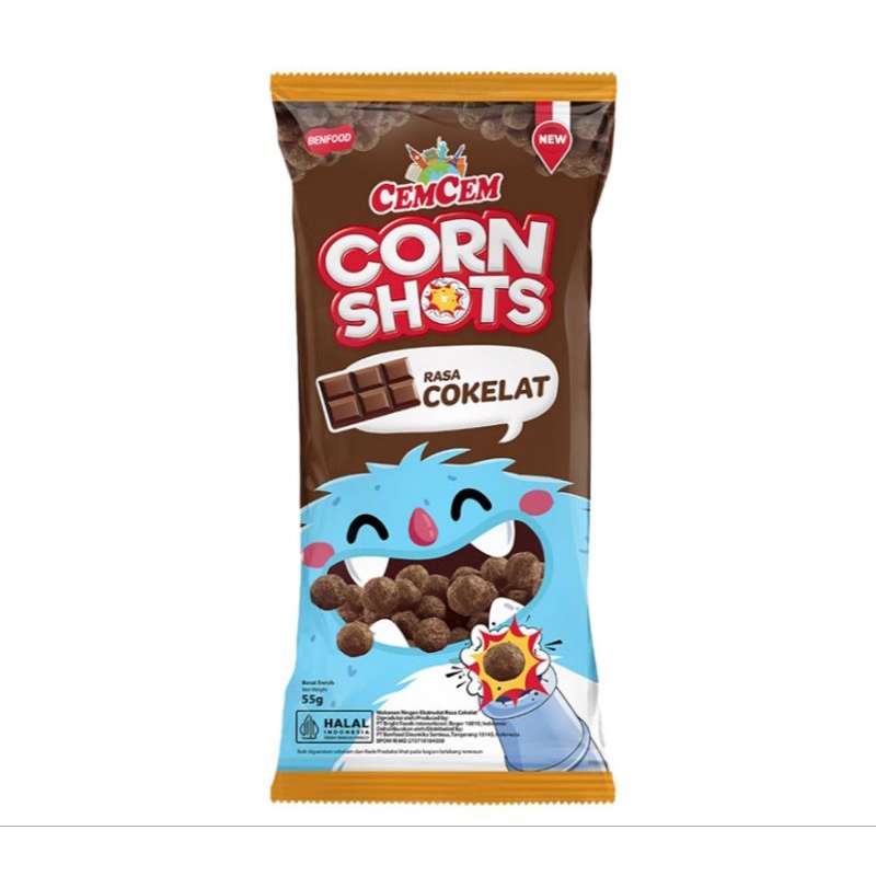 

CemCem Corn Shots Cokelat 55g snack jagung