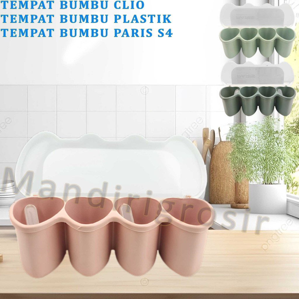Tempat Bumbu Plastik * Clio * Tempat Bumbu Paris * Tempat Bumbu 4Sekat * 8455
