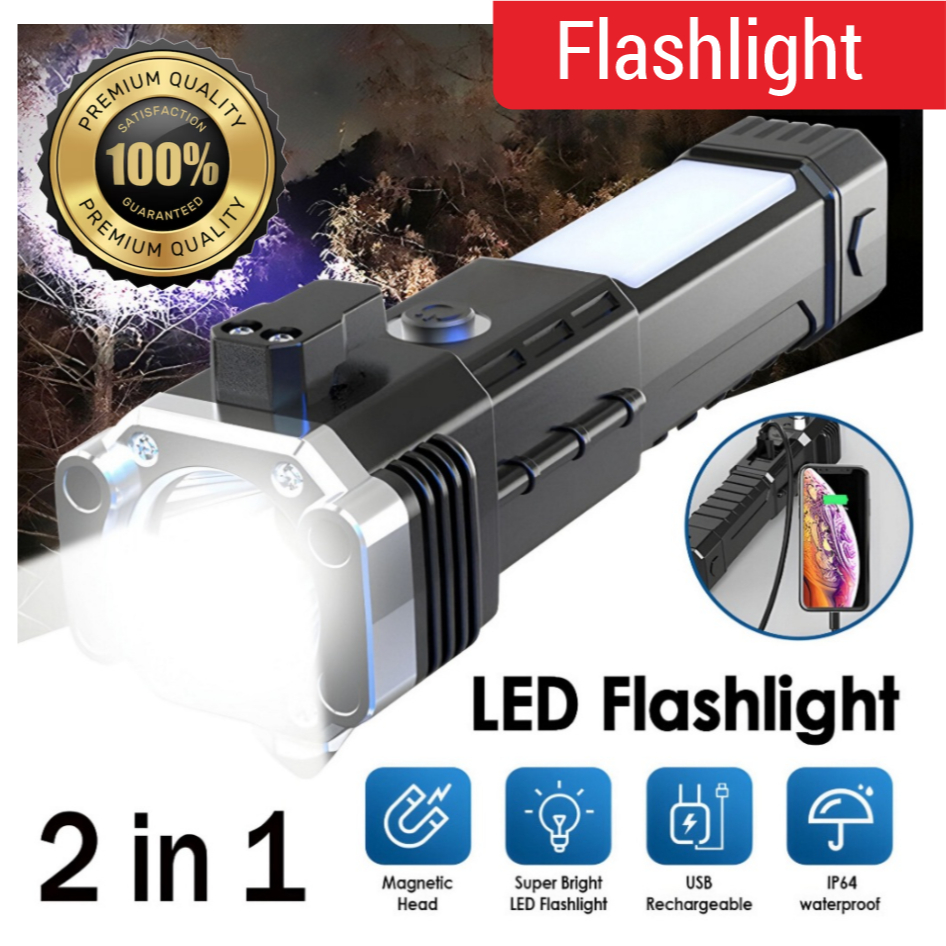 LED handlamp / Senter LED - 300 Watt Bahan Kokoh Magnet Kuat