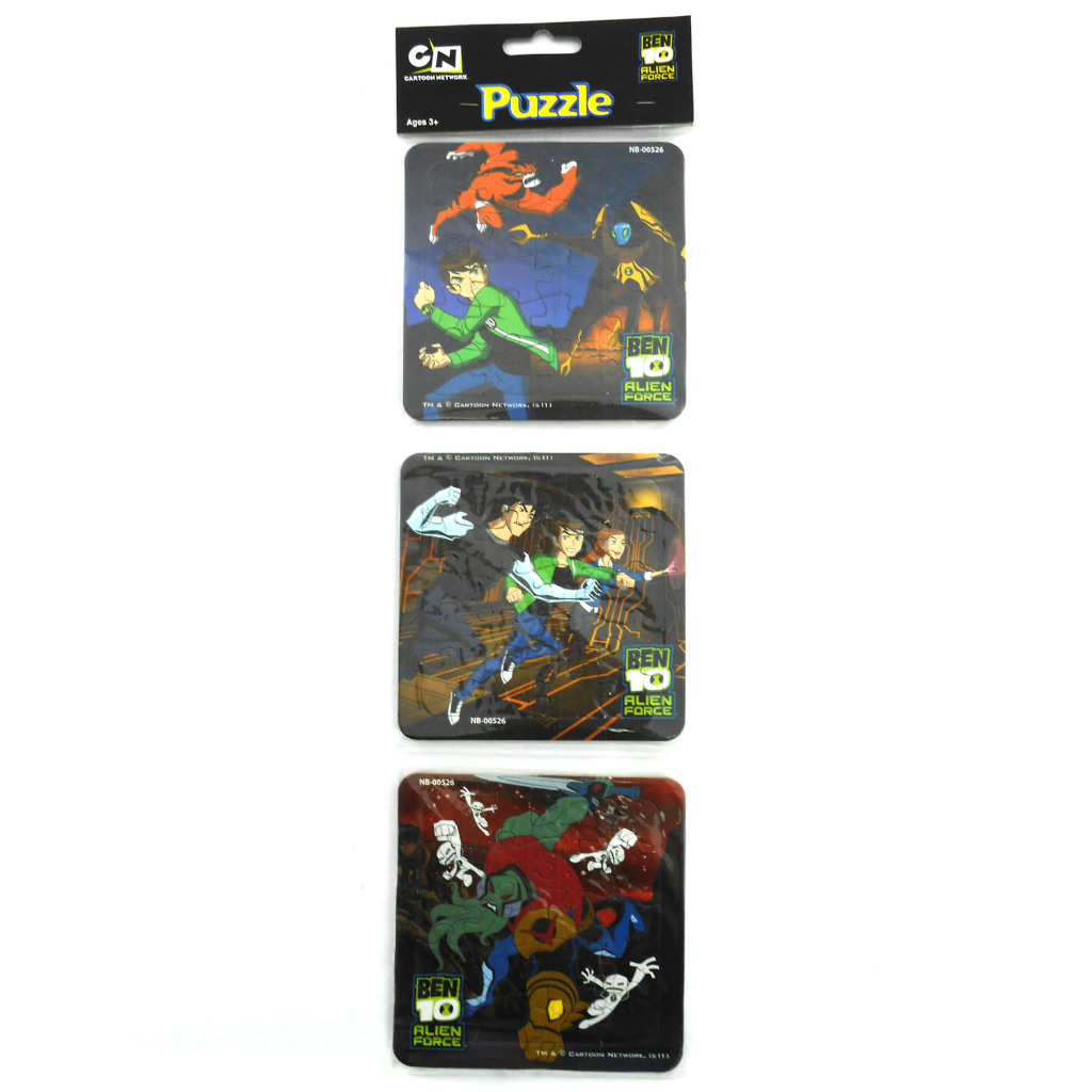 Puzzle 3 in 1 Ben 10 Alien Force - Mainan Puzzle Ben 10 NB-00526