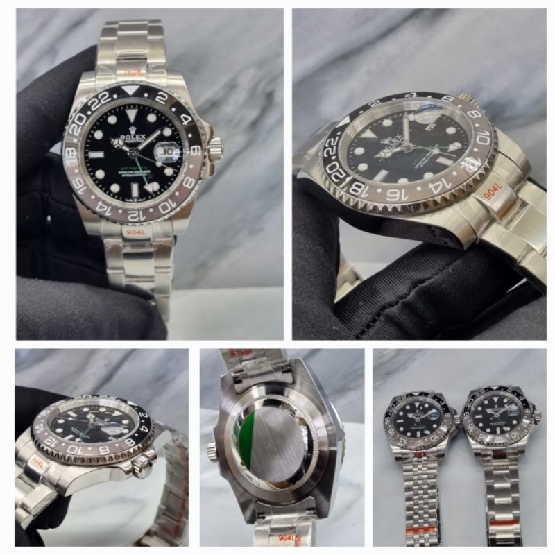 [ COD ] ROLEX GMT-Master ll NEW Jam Tangan Pria  Automatic Tahan Air Kaca Sapphire