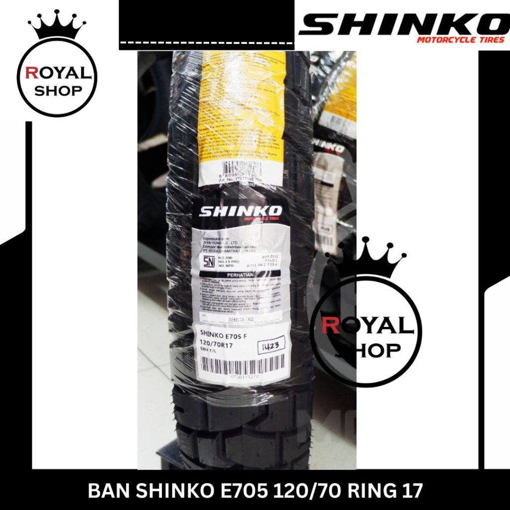 BAN SHINKO E705 120/70 RING 17 BAN DUAL PURPOSE TUBELESS