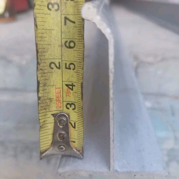 Bottom rail aluminium pintu rolling door tebal 2,0 mm 260 cm