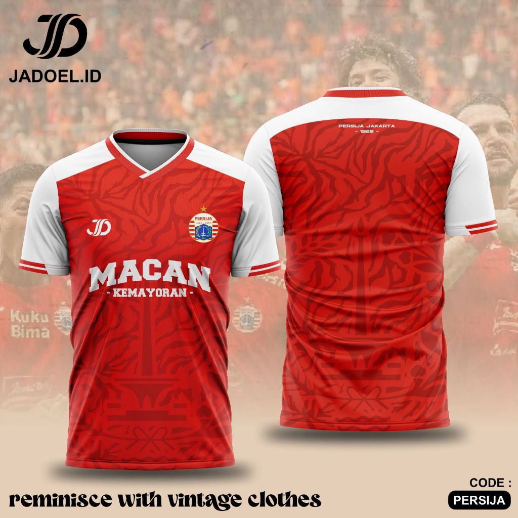 Jadoel_Jersey Persija Retro Jersey//Jersey Persija Premium//Jersey Bola Distro Vintage Premium