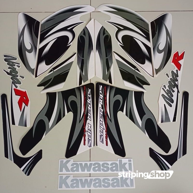 STIKER STRIPING NINJA R 2012 PUTIH