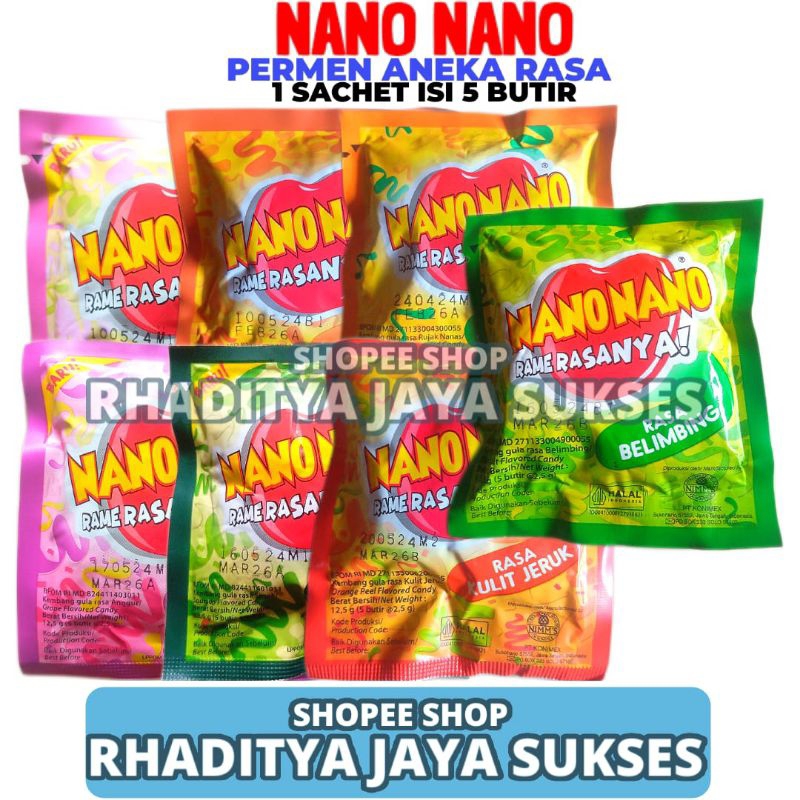 

Permen Nano Nano Sachetan Aneka Varian Rasa