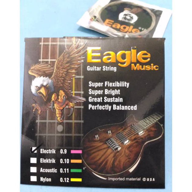 KODE I45T Senar Gitar Electric EAGLE ORIGINAL Gitar Listrik elektrik