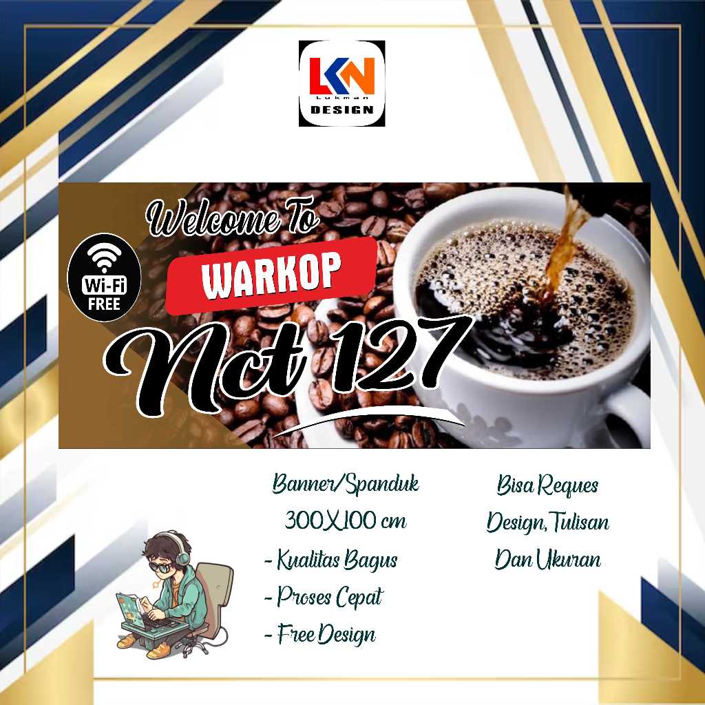 spanduk banner WARKOP reques design