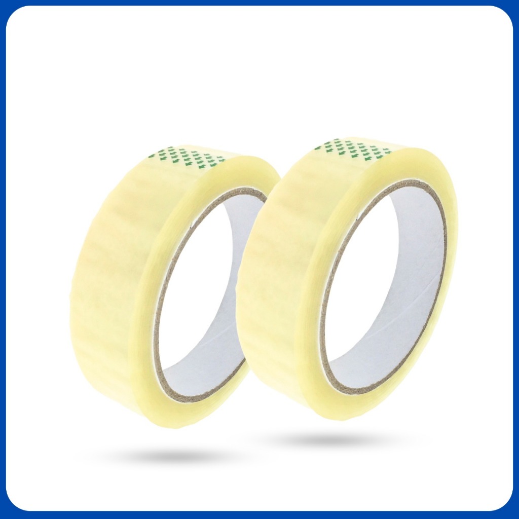 

HJK 1 DUS 144 PCS Lakban 24mm 90 100 YARD Bening Isolasi 1 Inch 50 60 72 Yard Bening OPP Plakban