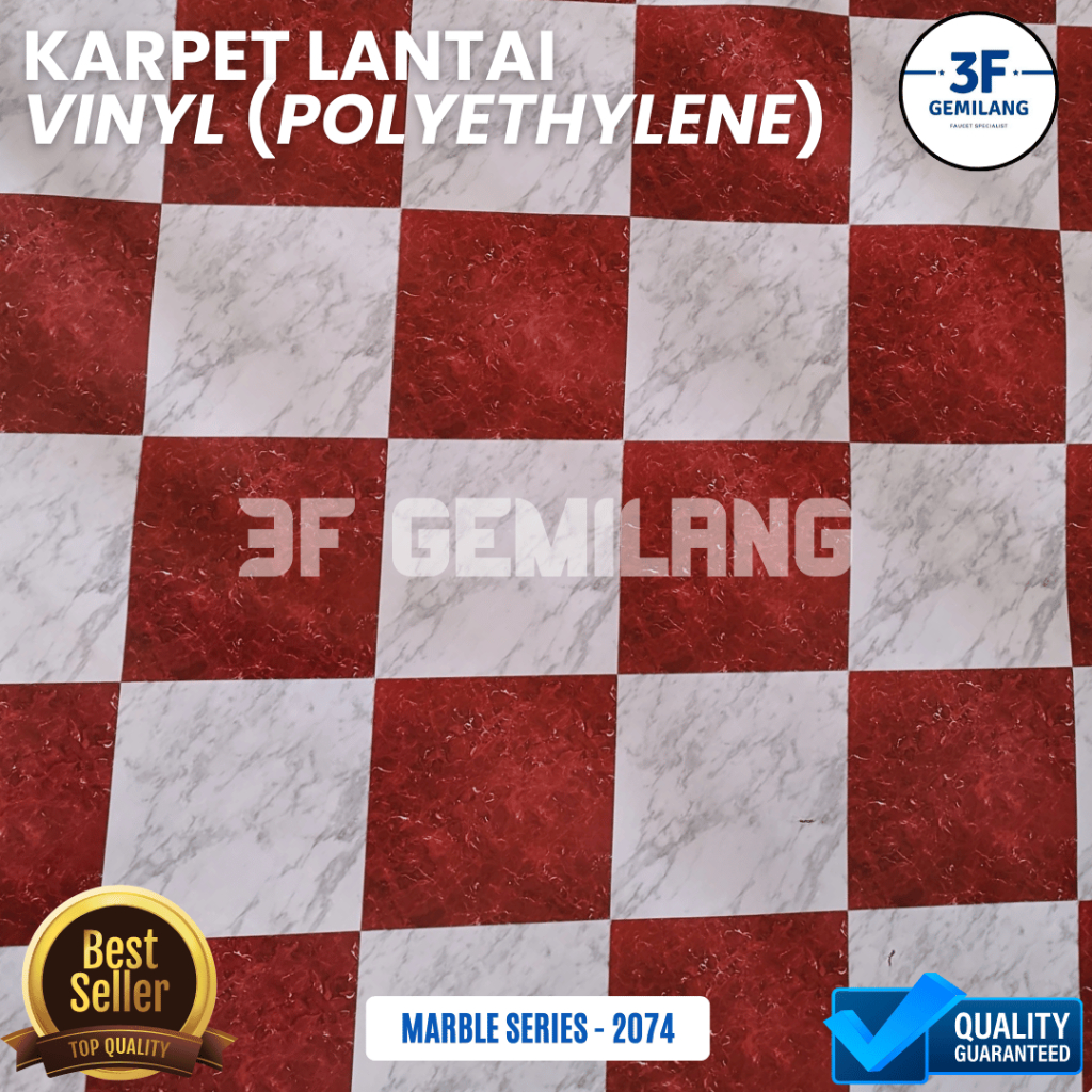 3F GMG - VINYL PER ROL isi PANJANG 14 METER Karpet Lantai POLYETHYLENE Lebar 1,2meter Gulungan - Wal