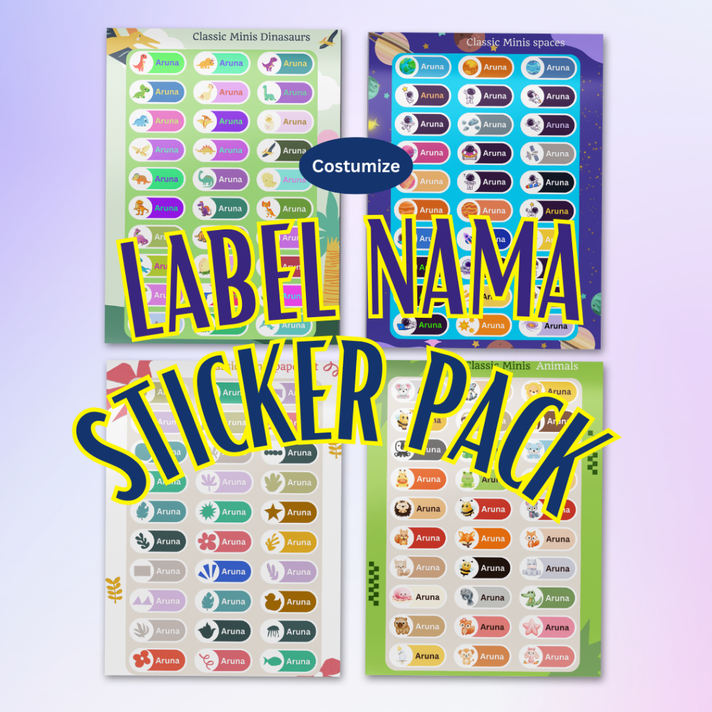 

Cetak Stiker Custom Tag Label Nama Anak Seri Klasik Minis