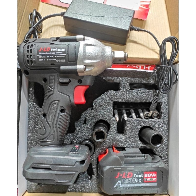 BOR BATERAI IMPACT WRENCH JLD 48S 1 BATERAI 88VF BOR BUKA BAUT KUNCI