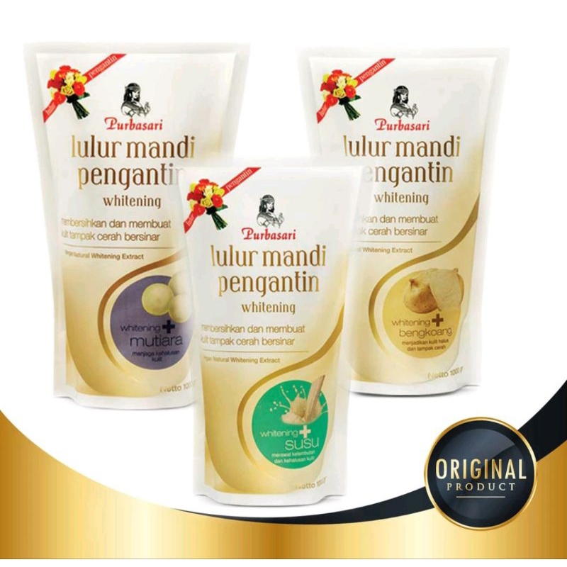 Purbasari lulur mandi pengantin brightening, lulur pemutih, melembabkan