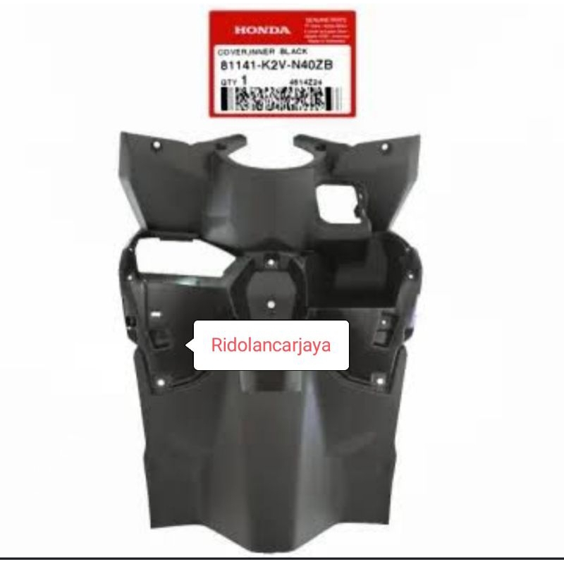 COVER INNER LOWER COVER DEPAN LUTUT VARIO 125 K2V CONTAK REMOT 81141-K2V-N40ZB ORIGINAL HONDA AHM