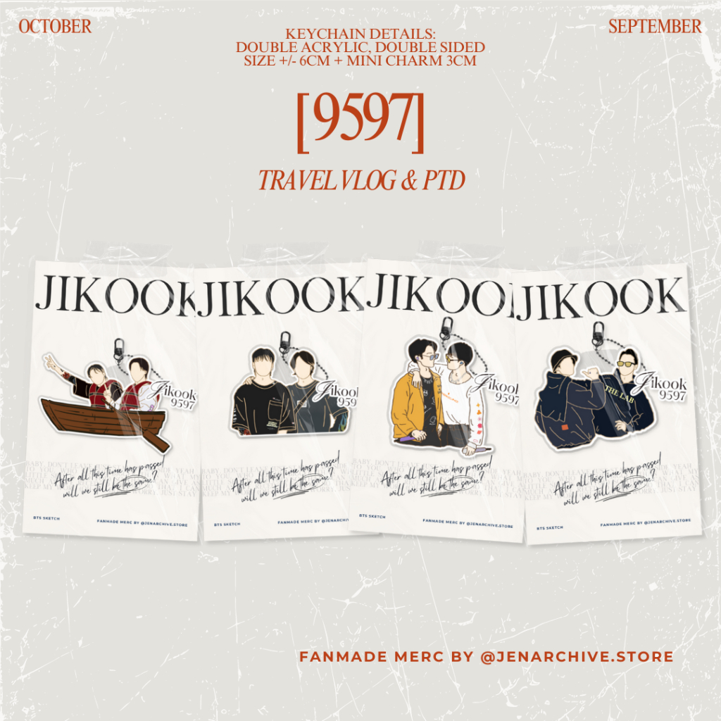 Keychain BTS Sketch 'JiKook' by jenarchive.store