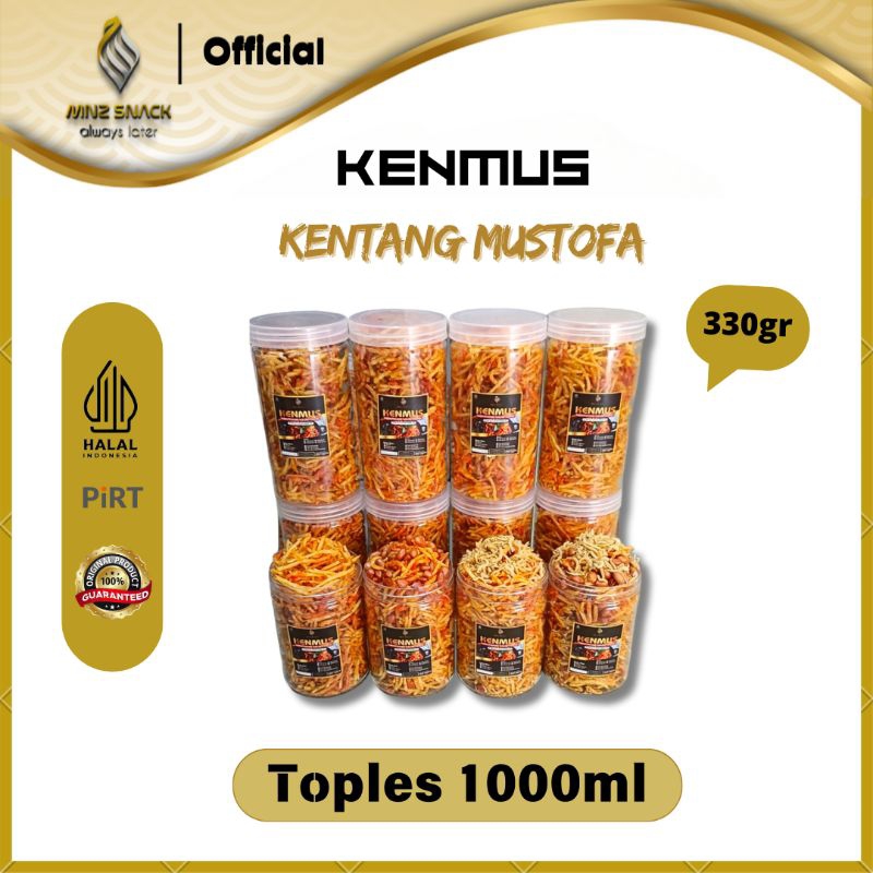 

MNZSNACK (KENMUS) Kentang Mustofa 330gr Toples 1000ml kentang mustofa pedas manis keripik kentang balado