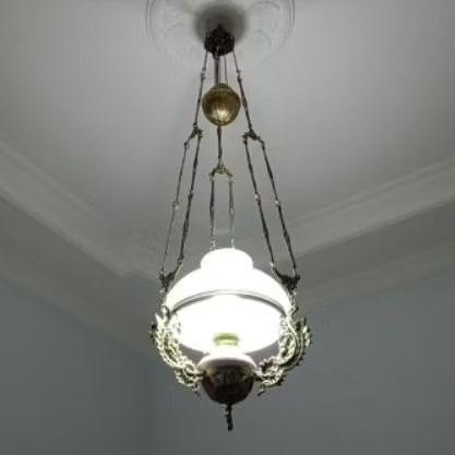 lampu antik fandolin gantung Jawa diameter 28 cm gratis packing kayu dijamin aman sampai tujuan