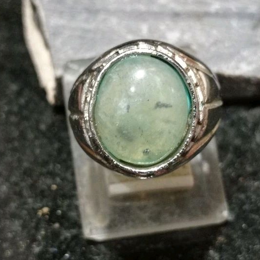 Cincin batu akik natural sungai dareh indocrise kristal bukan jamrud emerald